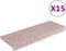 vidaXL - Trapmatten - 15 - st - 65x21x4 - cm - wit - en - roze