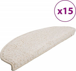vidaXL - Trapmatten - 15 - st - 65x21x4 - cm - wit