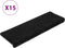 vidaXL - Trapmatten - 15 - st - 65x21x4 - cm - zwart