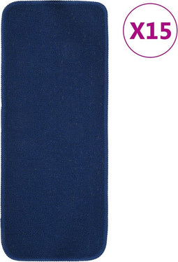 vidaXL - Trapmatten - 15 - st - anti-slip - rechthoekig - 60x25 - cm - marineblauw