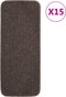 vidaXL - Trapmatten - 15 - st - anti-slip - rechthoekig - 60x25 - cm - bruin
