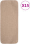 vidaXL - Trapmatten - 15 - st - anti-slip - rechthoekig - 60x25 - cm - beige