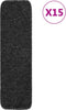 vidaXL - Trapmatten - 15 - st - anti-slip - rechthoekig - 75x20 - cm - antracietkleur