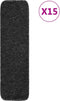 vidaXL - Trapmatten - 15 - st - anti-slip - rechthoekig - 75x20 - cm - antracietkleur