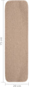 vidaXL - Trapmatten - 15 - st - anti-slip - rechthoekig - 75x20 - cm - beige