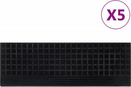 vidaXL - Trapmatten - 5 - st - 25x75 - cm - rubber