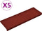 vidaXL - Trapmatten - 5 - st - 65x21x4 - cm - naaldvilt - bordeauxrood