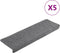 vidaXL - Trapmatten - 5 - st - 65x21x4 - cm - naaldvilt - lichtgrijs