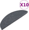 vidaXL - Trapmatten - zelfklevend - 10 - st - 56x17x3 - cm - grijs