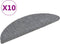 vidaXL - Trapmatten - zelfklevend - 10 - st - 56x17x3 - cm - naaldvilt - lichtgrijs