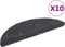 vidaXL - Trapmatten - zelfklevend - 10 - st - 56x17x3 - cm - naaldvilt - donkergrijs