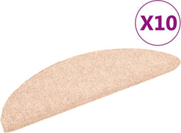 vidaXL - Trapmatten - zelfklevend - 10 - st - 56x17x3 - cm - naaldvilt - bruin