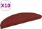 vidaXL - Trapmatten - zelfklevend - 10 - st - 56x17x3 - cm - naaldvilt - rood