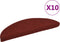 vidaXL - Trapmatten - zelfklevend - 10 - st - 56x17x3 - cm - naaldvilt - rood