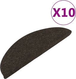 vidaXL - Trapmatten - zelfklevend - 10 - st - 56x17x3 - cm - antracietkleurig