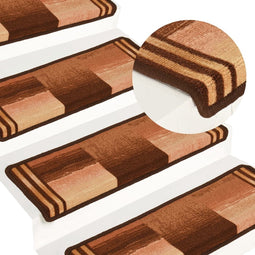 vidaXL - Trapmatten - zelfklevend - 10 - st - 65x21x4 - cm - bruin