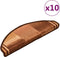 vidaXL - Trapmatten - zelfklevend - 10 - st - 65x21x4 - cm - bruin