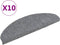 vidaXL - Trapmatten - zelfklevend - 10 - st - 65x21x4 - cm - naaldvilt - lichtgrijs