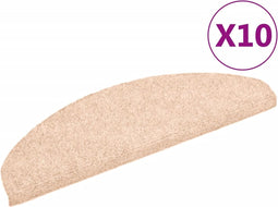 vidaXL - Trapmatten - zelfklevend - 10 - st - 65x21x4 - cm - naaldvilt - bruin