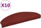 vidaXL - Trapmatten - zelfklevend - 10 - st - 65x21x4 - cm - naaldvilt - rood