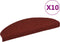vidaXL - Trapmatten - zelfklevend - 10 - st - 65x21x4 - cm - naaldvilt - rood