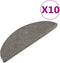 vidaXL - Trapmatten - zelfklevend - 10 - st - 65x22,5x3,5 - cm - grijs