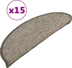 vidaXL - Trapmatten - zelfklevend - 15 - st - 56x17x3 - cm - beige - en - grijs