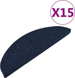 vidaXL - Trapmatten - zelfklevend - 15 - st - 56x17x3 - cm - blauw