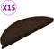 vidaXL - Trapmatten - zelfklevend - 15 - st - 56x17x3 - cm - naaldvilt - bruin