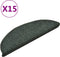 vidaXL - Trapmatten - zelfklevend - 15 - st - 56x17x3 - cm - naaldvilt - groen