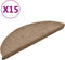 vidaXL - Trapmatten - zelfklevend - 15 - st - 56x17x3 - cm - naaldvilt - crèmekleurig
