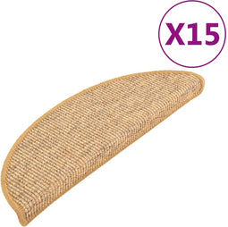 vidaXL - Trapmatten - zelfklevend - 15 - st - 56x17x3 - cm - oranje