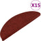 vidaXL - Trapmatten - zelfklevend - 15 - st - 56x17x3 - cm - rood