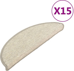 vidaXL - Trapmatten - zelfklevend - 15 - st - 56x17x3 - cm - zilverkleurig