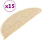 vidaXL - Trapmatten - zelfklevend - 15 - st - 56x17x3 - cm - lichtbeige