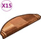 vidaXL - Trapmatten - zelfklevend - 15 - st - 65x21x4 - cm - bruin