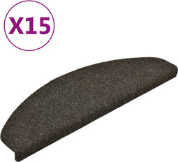 vidaXL - Trapmatten - zelfklevend - 15 - st - 65x21x4 - cm - naaldvilt - antraciet