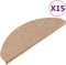 vidaXL - Trapmatten - zelfklevend - 15 - st - 65x22,5x3,5 - cm - beige
