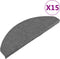 vidaXL - Trapmatten - zelfklevend - 15 - st - 65x22,5x3,5 - cm - grijs