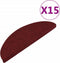 vidaXL - Trapmatten - zelfklevend - 15 - st - 65x22,5x3,5 - cm - rood