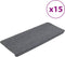 vidaXL - Trapmatten - zelfklevend - 15 - st - 65x24,5x3,5 - cm - grijs