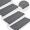 vidaXL - Trapmatten - zelfklevend - 15 - st - 65x24,5x3,5 - cm - grijs