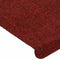 vidaXL - Trapmatten - zelfklevend - 15 - st - 65x24,5x3,5 - cm - rood