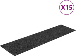 vidaXL - Trapmatten - zelfklevend - 15 - st - rechthoekig - 76x20 - cm - antraciet