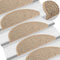 vidaXL - Trapmatten - zelfklevend - 15 - st - sisal-look - 56x17x3 - cm - donkerbeige