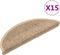 vidaXL - Trapmatten - zelfklevend - 15 - st - sisal-look - 56x17x3 - cm - zandkleurig