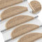 vidaXL - Trapmatten - zelfklevend - 15 - st - sisal-look - 56x17x3 - cm - zandkleurig