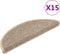 vidaXL - Trapmatten - zelfklevend - 15 - st - sisal-look - 56x17x3 - cm - donkerbeige