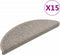 vidaXL - Trapmatten - zelfklevend - 15 - st - sisal-look - 56x17x3cm - zilverkleurig