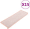vidaXL - Trapmatten - zelfklevend - 15 - st - sisal-look - 65x21x4 - cm - rood